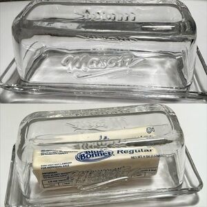 Mason Craft And More Clear Glass Rectangular Butter Dish